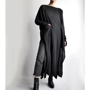 Noctex Kaftan (all gender) - 100% dyed cotton gauze black - OS